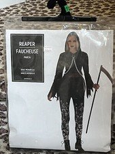 Adult Medium 6-8 Women's Grim Reaper Halloween Costume New