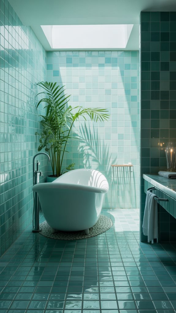 aqua inspired bathroom retreat