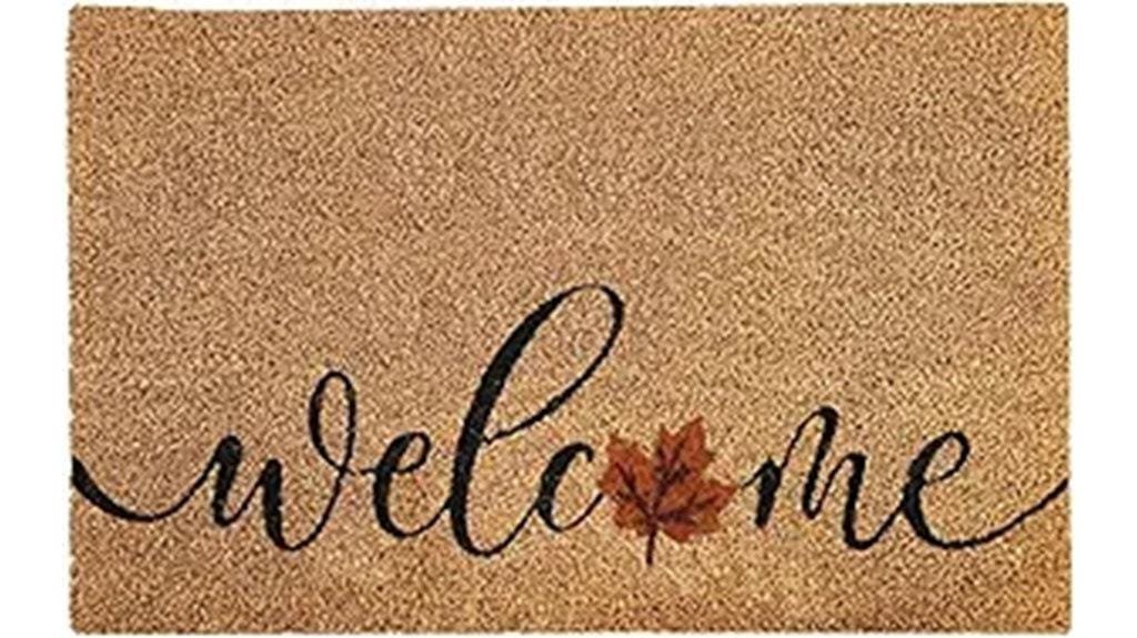 autumn leaf coir rug