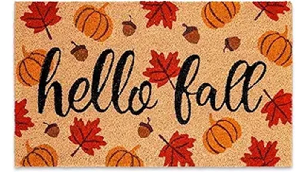 autumn themed coir door mat