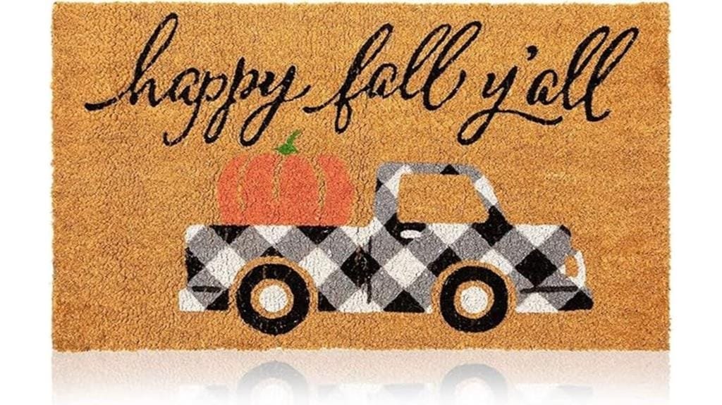 autumn themed welcome mat