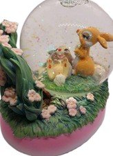 Bambi Miss Bunny & Thumper Disney Store Snow Globe 2005 (RARE) Vintage