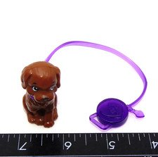 Barbie Dog w/ Purple Leash Doggy Daycare Brown Puppy Pet Accessory No Doll
