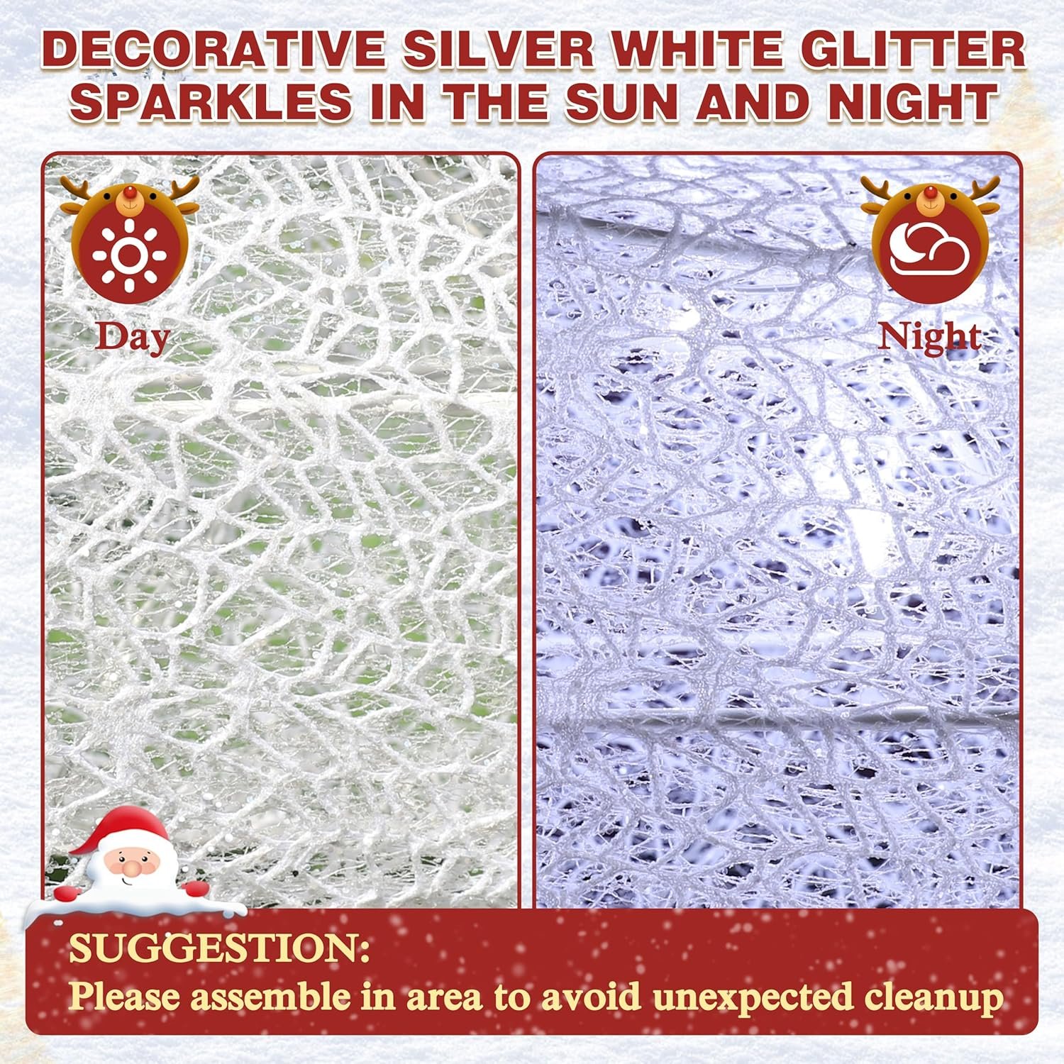 BlueWish 6FT Pre-Lit Christmas Lamp Post