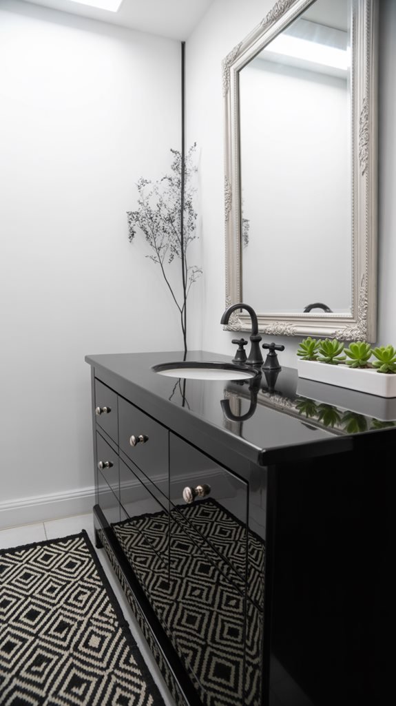 bold accessories create contrast