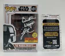 BRENDAN WAYNE & LATEEF CROWDER SIGNED THE MANDALORIAN FUNKO POP STAR WARS JSA WS