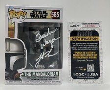 BRENDAN WAYNE & LATEEF CROWDER SIGNED THE MANDALORIAN FUNKO POP STAR WARS JSA WS