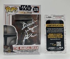 BRENDAN WAYNE & LATEEF CROWDER SIGNED THE MANDALORIAN FUNKO POP STAR WARS JSA WS