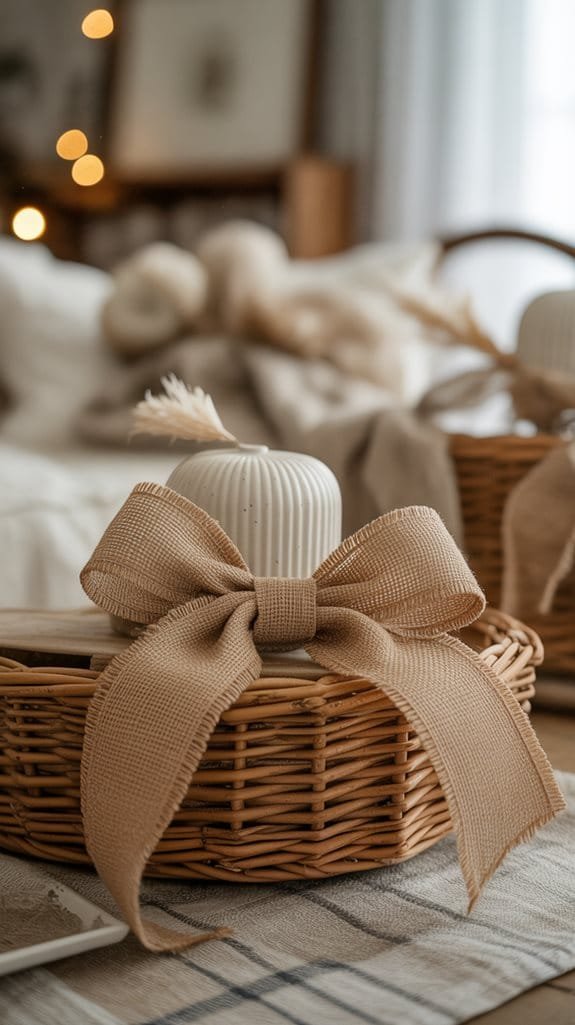 burlap and linen textures