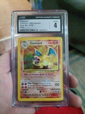 Charizard 4/102 Base Set Holo Spanish CGC 4 VG-EX Pokemon Vintage Rare Wotc