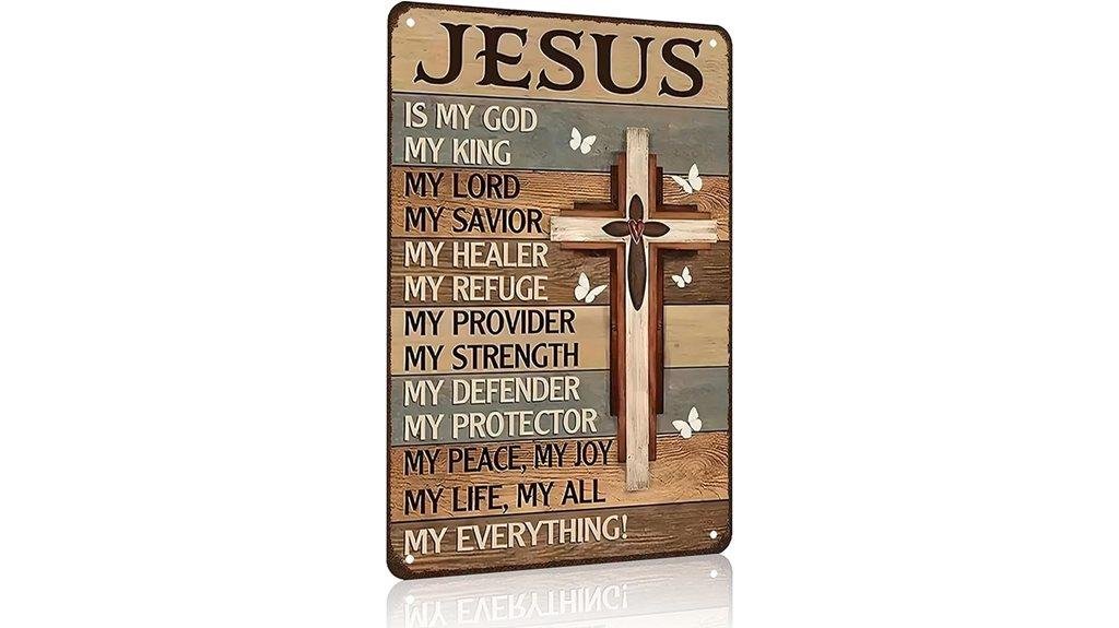 christian vintage tin decor