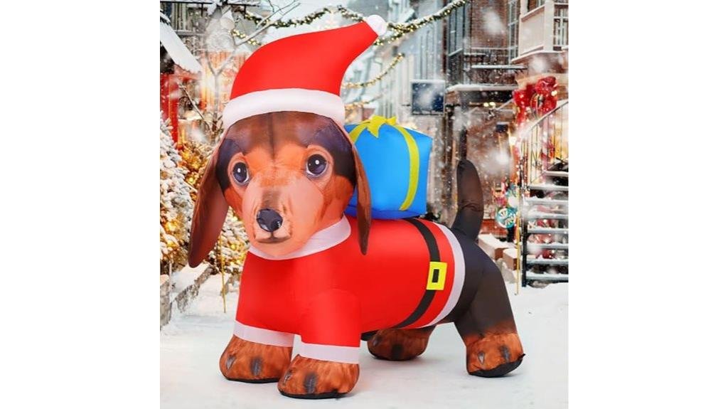 christmas inflatable dog decoration