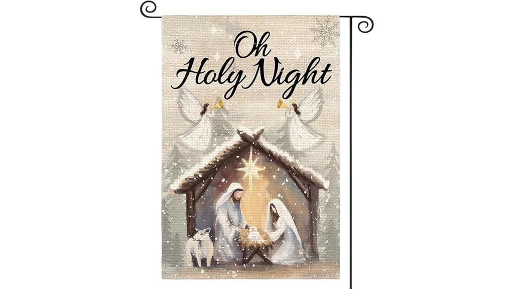 christmas nativity garden flag