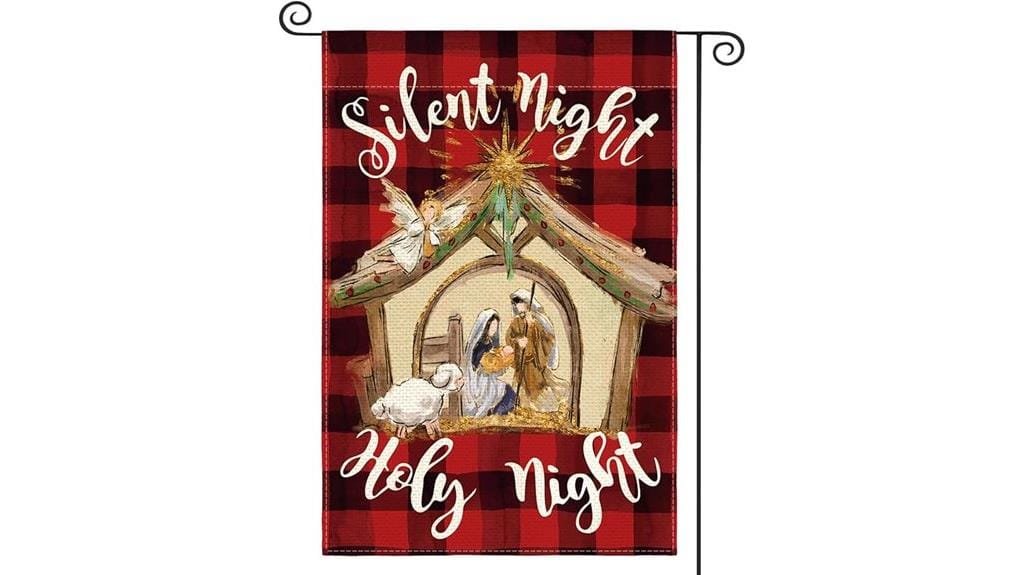 christmas nativity garden flag