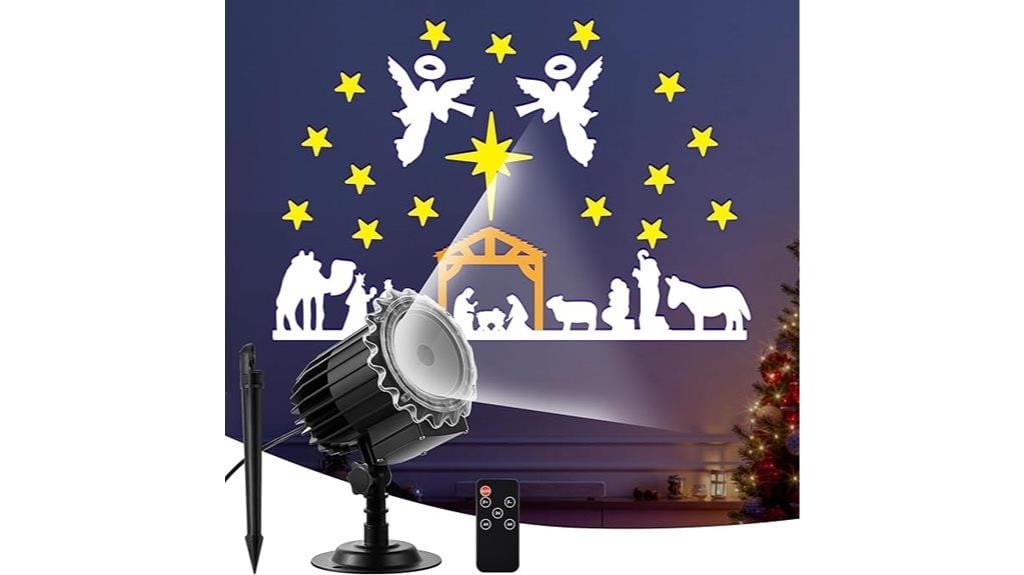 christmas nativity scene projector