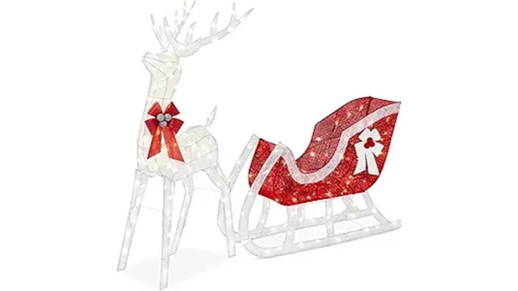 christmas reindeer sleigh decoration