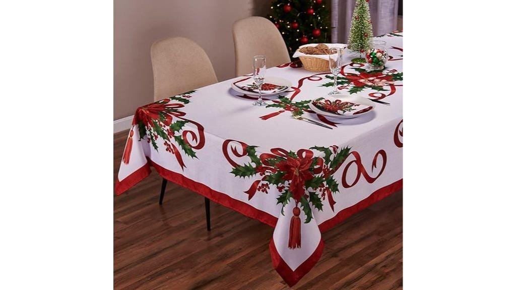 christmas ribbon tablecloth design