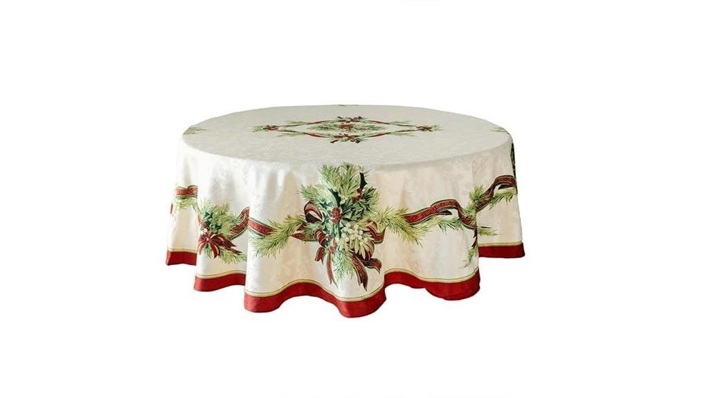 christmas ribbons table cloth