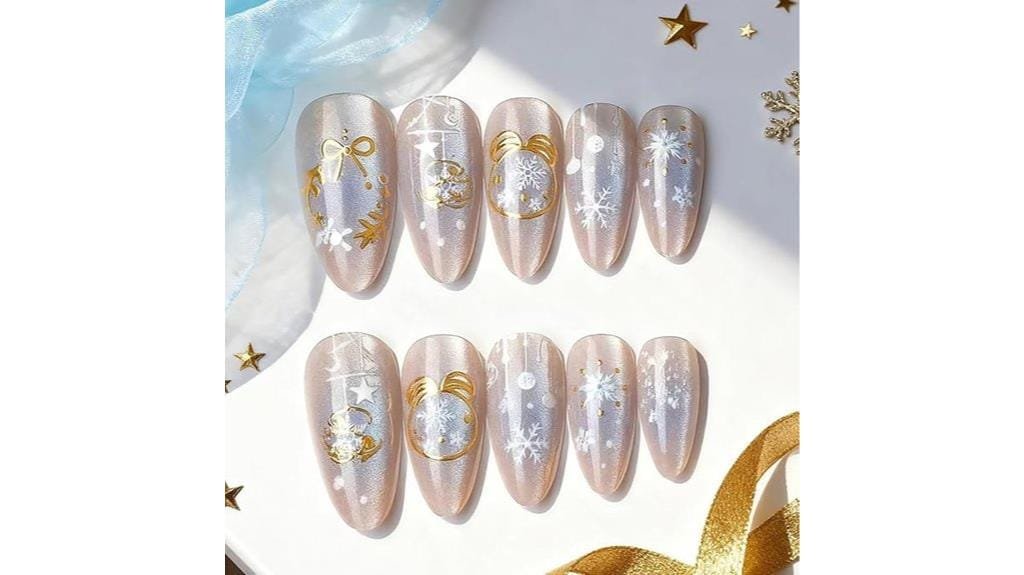christmas themed press on nails