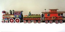 Christmas Express Train Set – 3-Piece Hand Painted Porcelain includes Lights