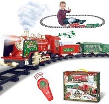 Christmas Train Set with Remote Control - Electric Train for Tree w/Sound & Ligh