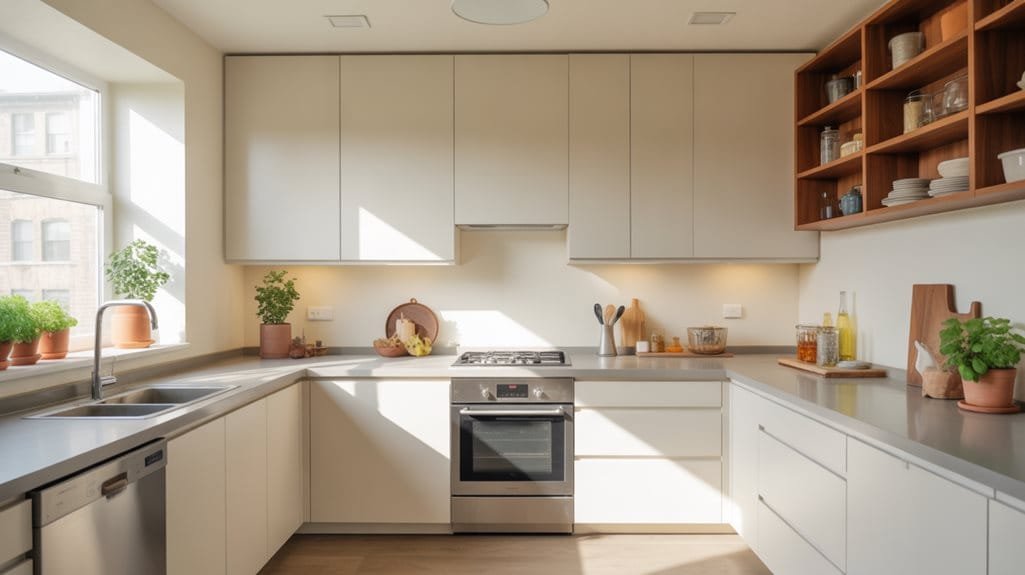 clear countertops spacious kitchen