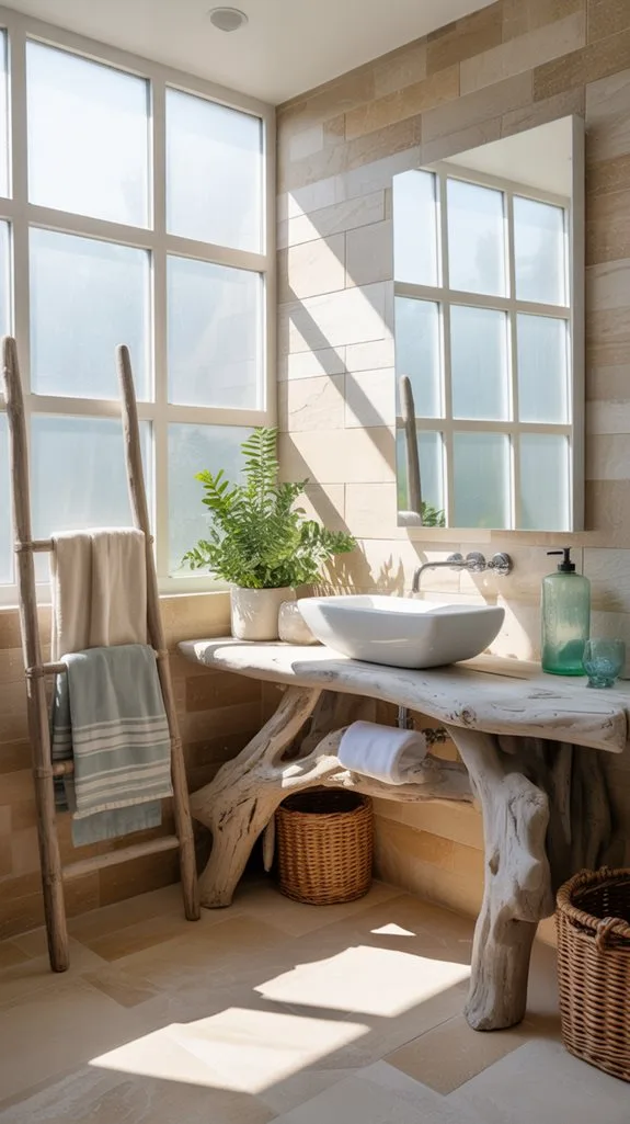 coastal bathroom natural elements