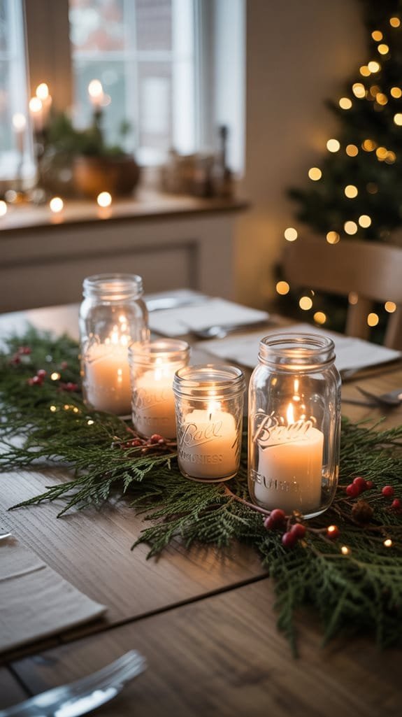 cohesive candlelit jar collection