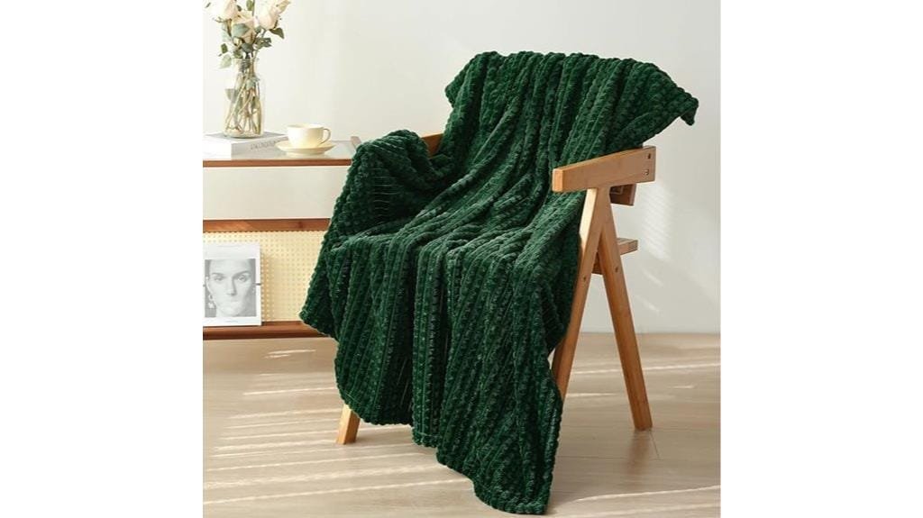 cozy green throw blanket