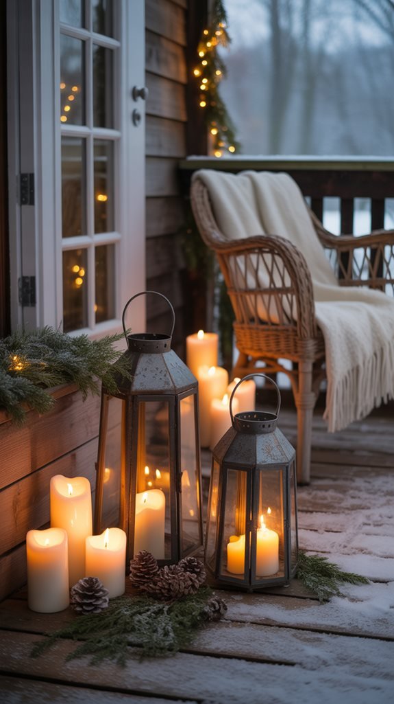 cozy lanterns and candles