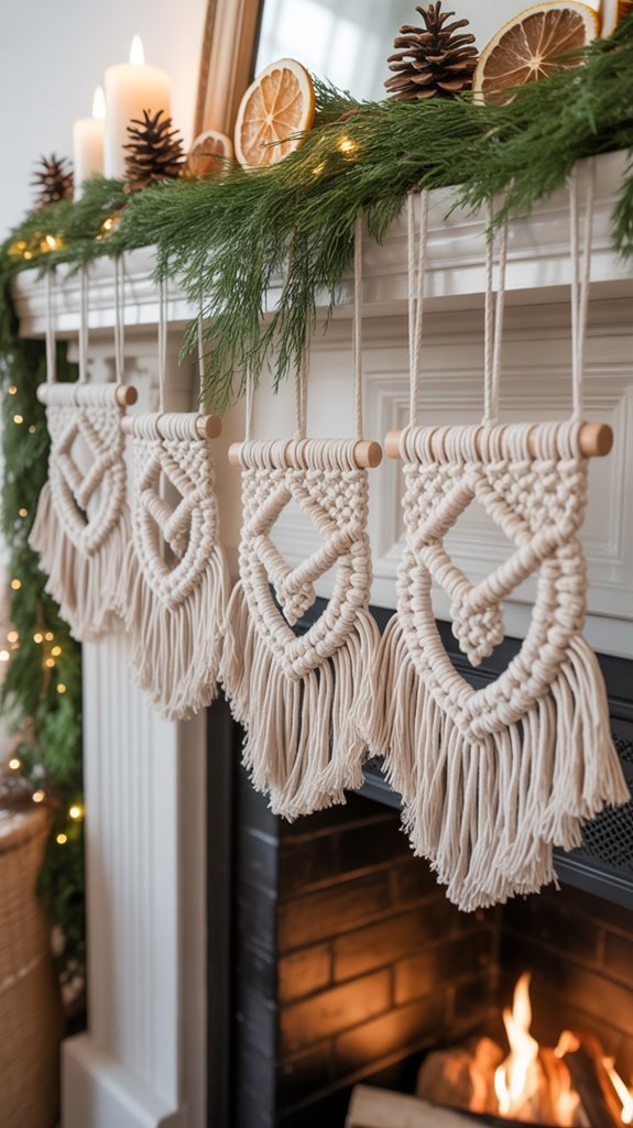 cozy macram holiday decorations