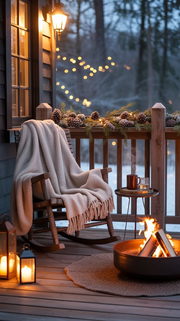 cozy winter fire pit
