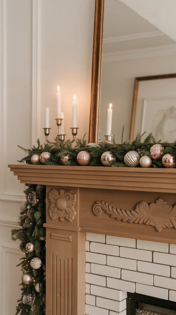 curated vintage ornament display