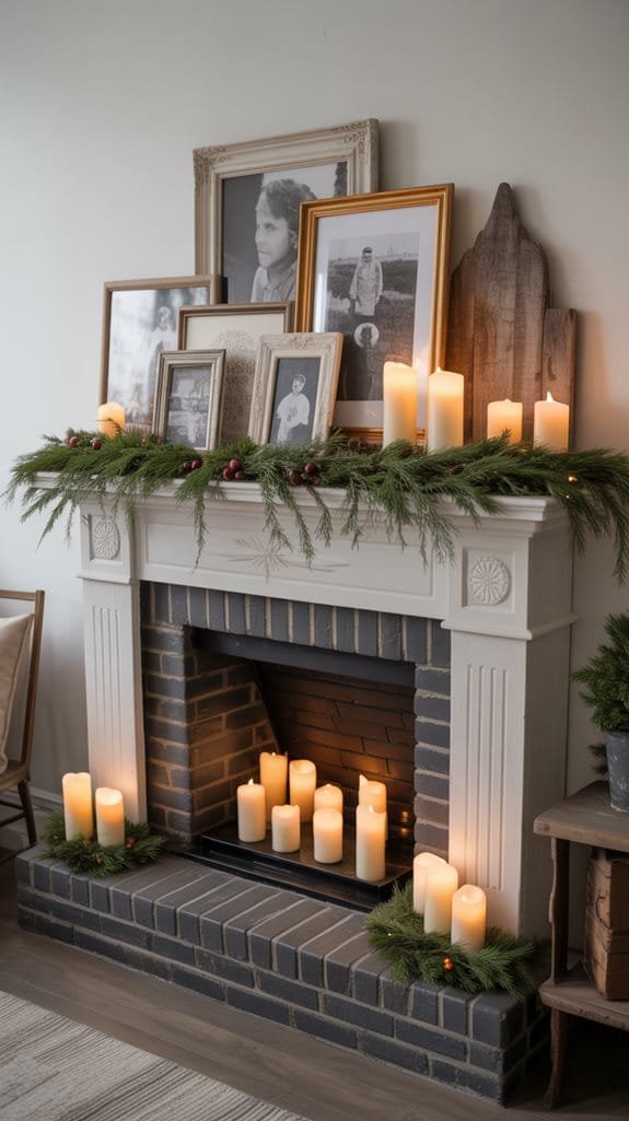 curated vintage photo display