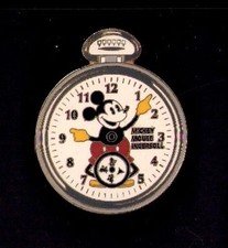Disney Mickey Mouse Ingersoll Pocket Watch 45th Anniversary pin
