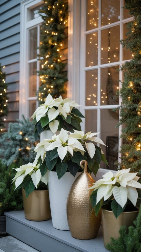 elegant white and gold porch
