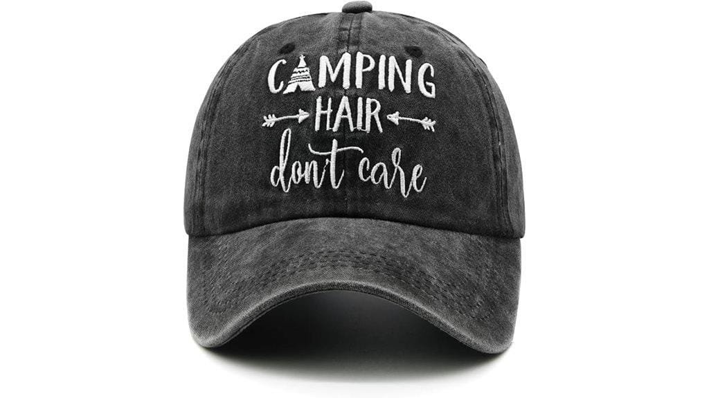 embroidered camping hat style