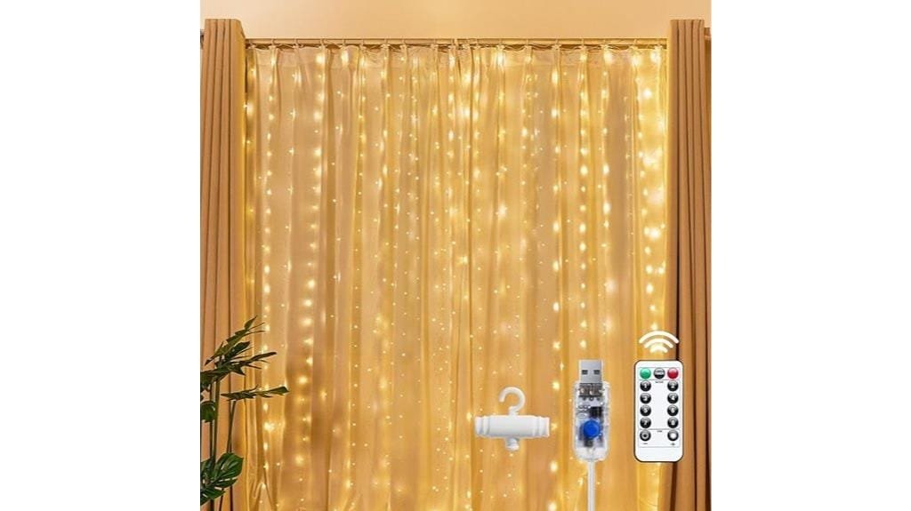 fairy curtain lights display