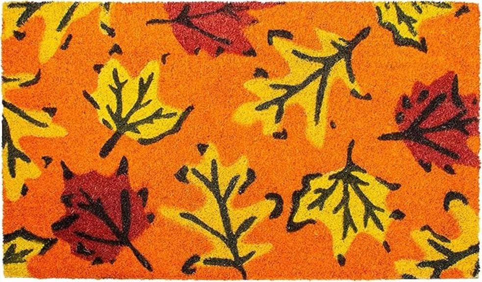 fall leaves doormat multicolor
