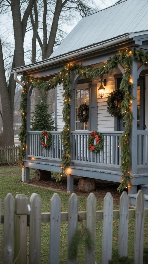 farmhouse charm railing decor