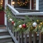 festive holiday porch decoration