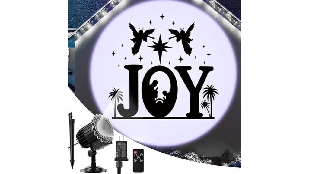 festive nativity scene projection