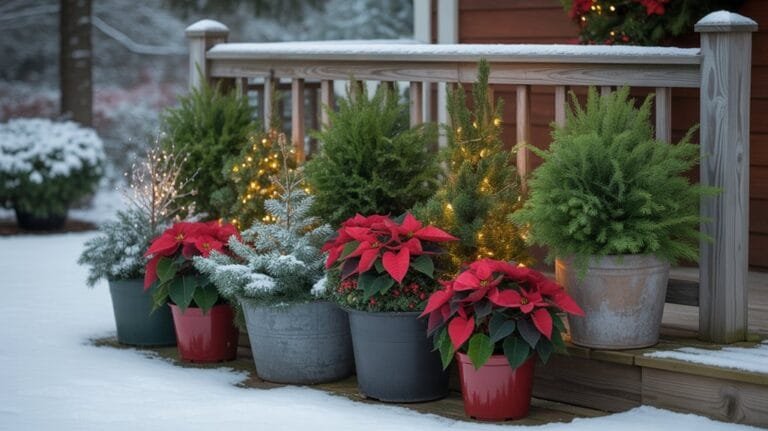 festive outdoor container decorations