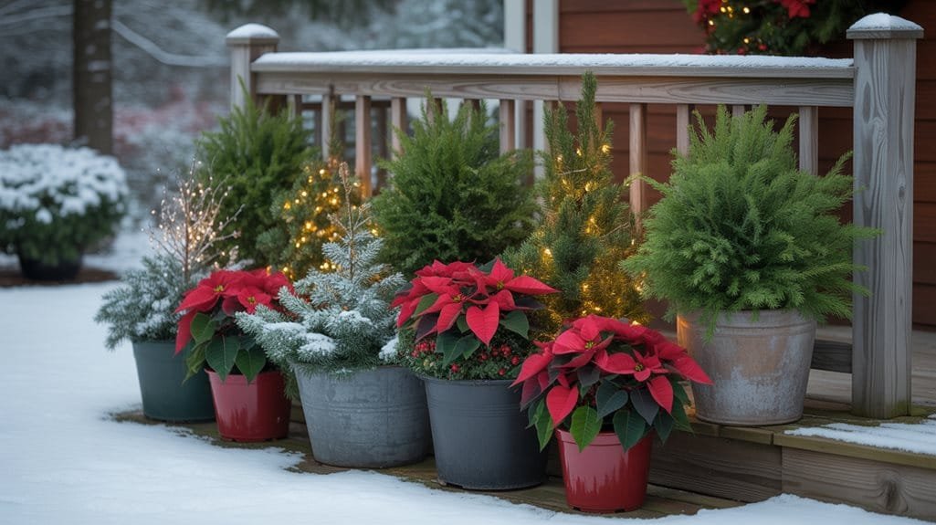 festive outdoor container decorations