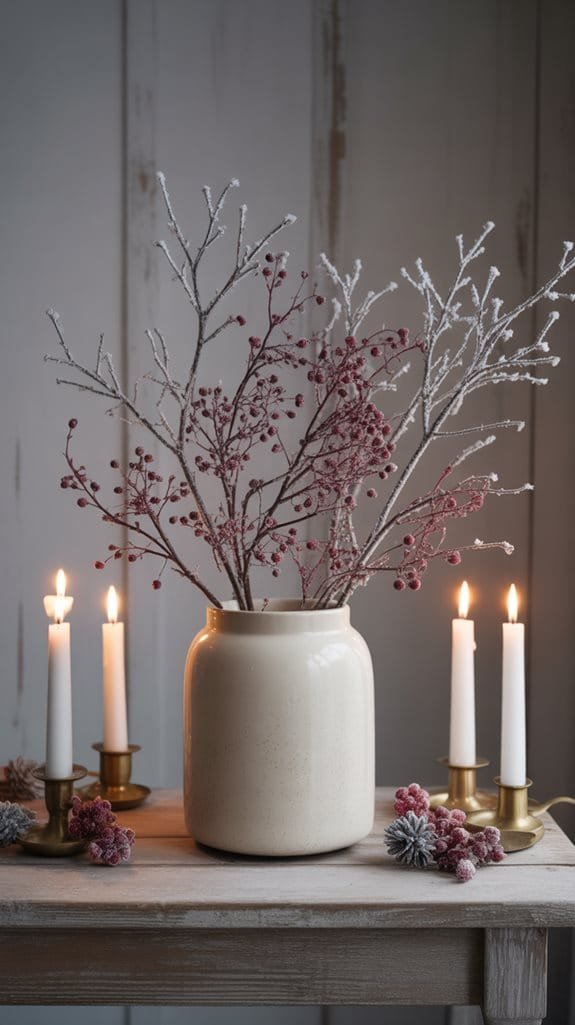 frosted branches and berries