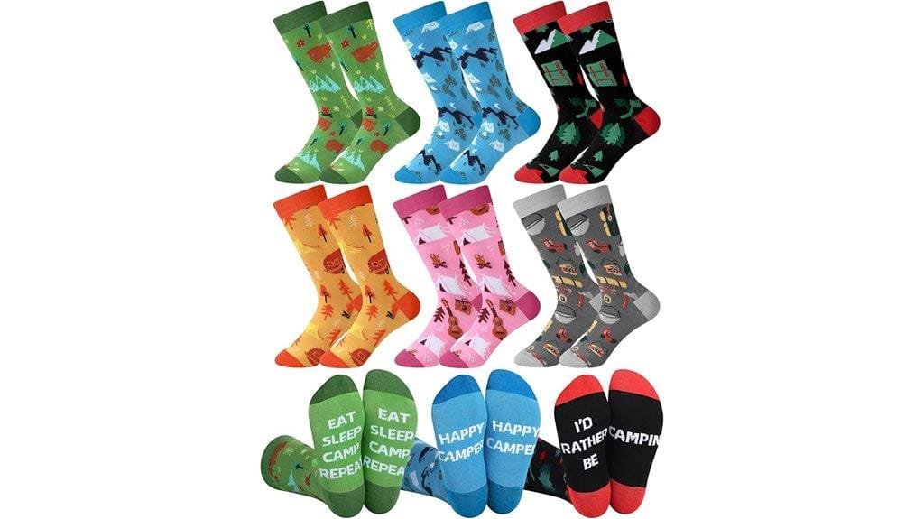 funny christmas camping socks