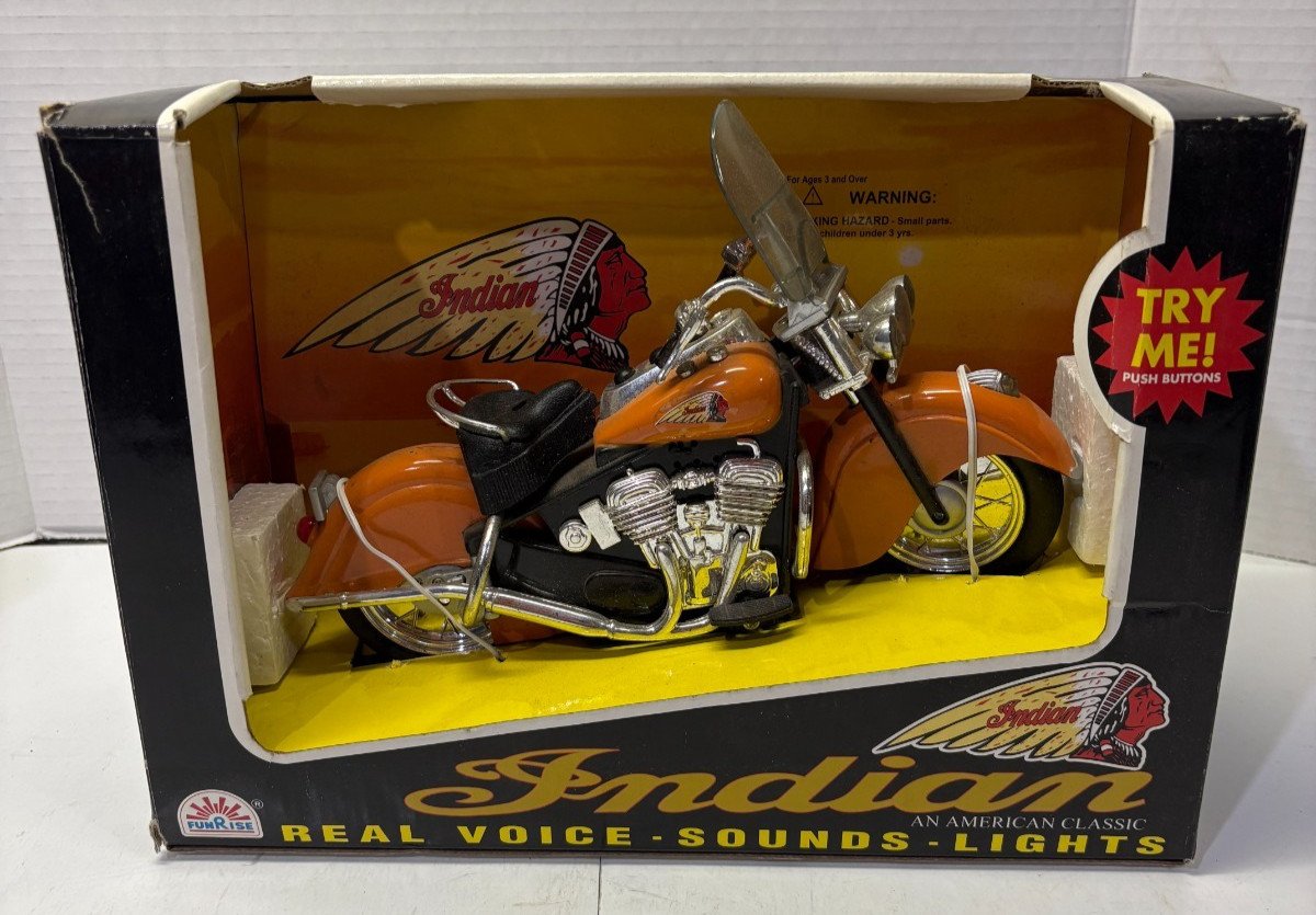 1995 Fun Rise Indian Motorcycle - New In Box, Fast Shipping