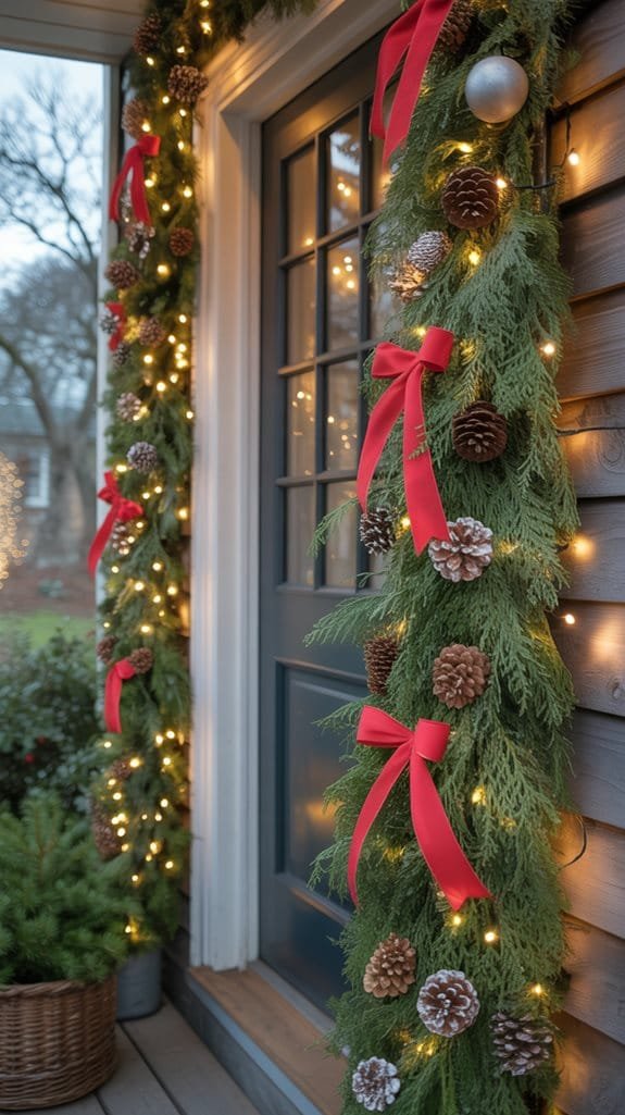 garland layering for porches