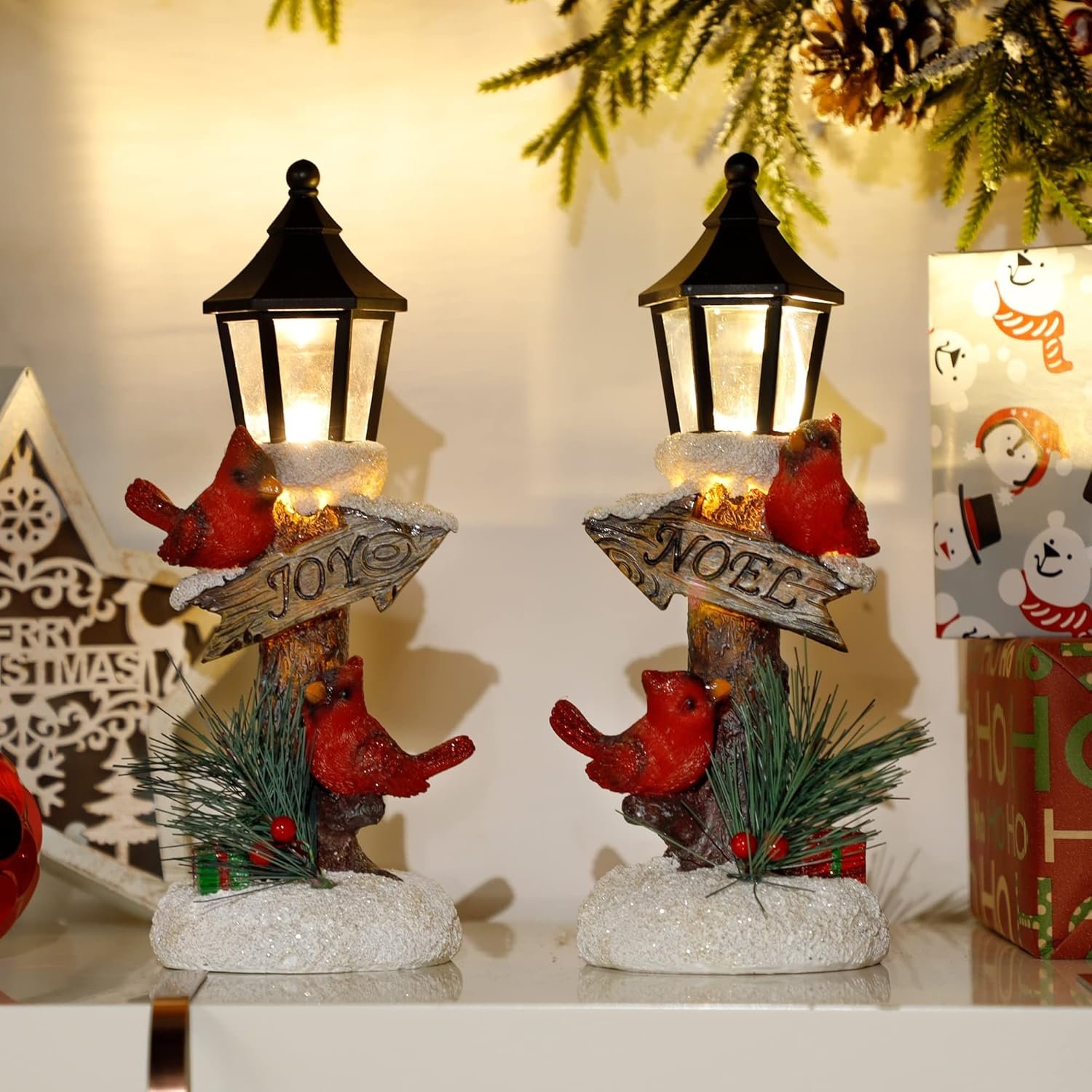 Glintoper 2 Pack Christmas Table Decorations