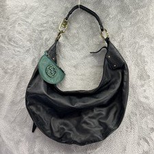 Gucci Vintage Black Nylon Leather Hobo Shoulder Bag Purse Free Shipping G3D